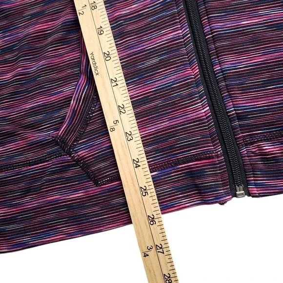 RBX Hoodie Women M Pink Purple Polyester Spandex Space Dye Full Zip Activewear - Picture 14 of 16